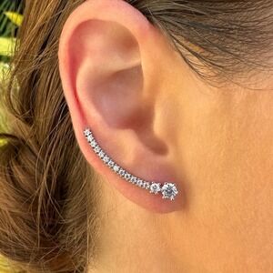 METEORITES EAR CLIMBERS SMALL -STERLING SILVER 925
